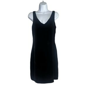 Lisa Ho Dress Womens‎ 4 Black Silk Velvet Sheath Lined Little Black Dress Party
